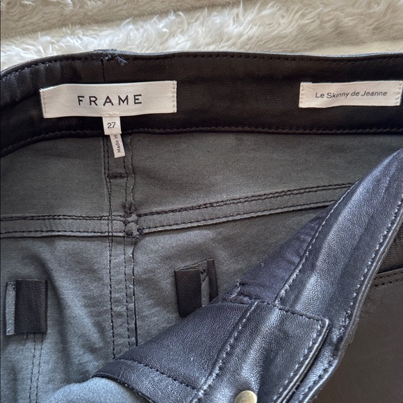 FRAME Le Skinny Leather Pants 27 - Picture 8 of 11